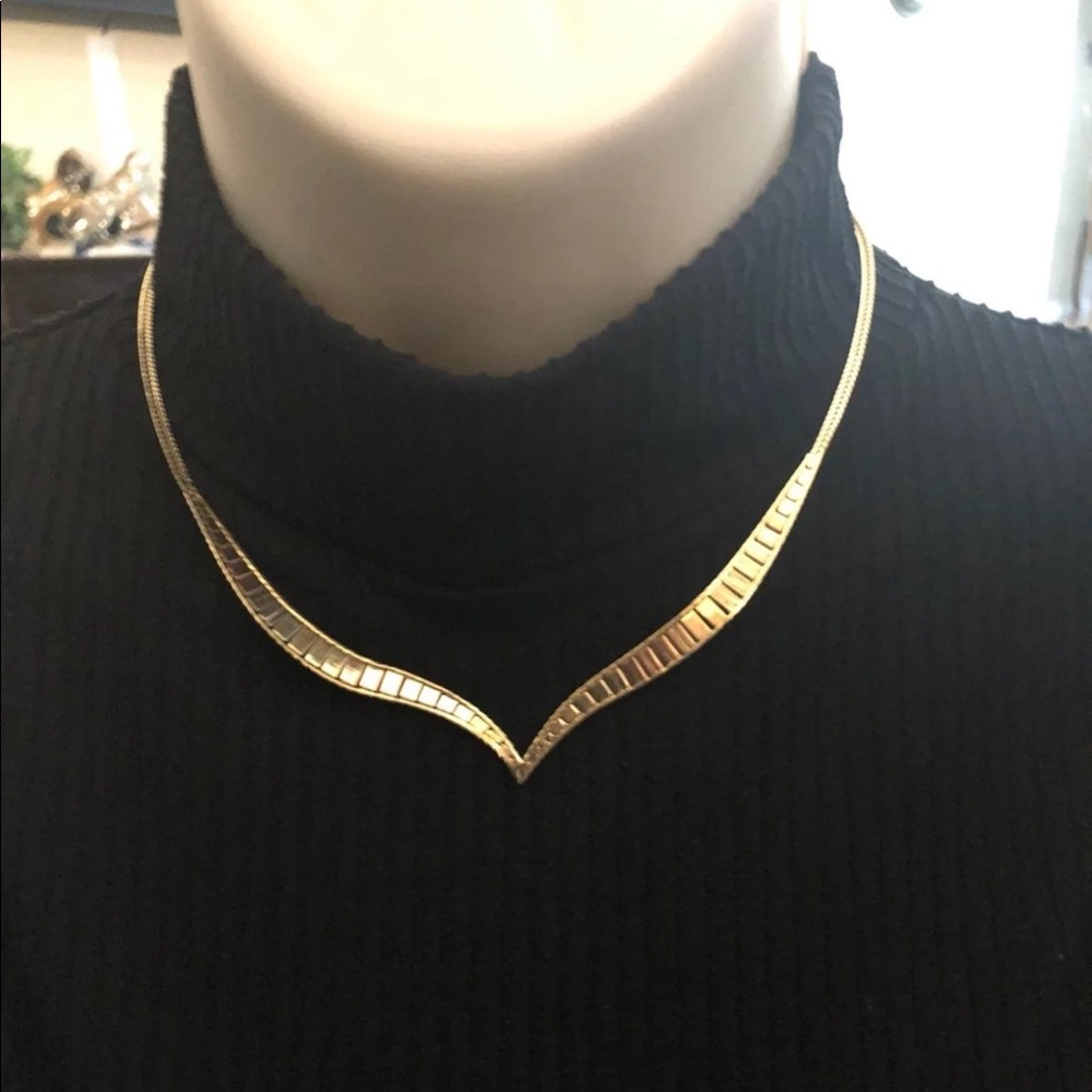 14k tricolor gold necklace
